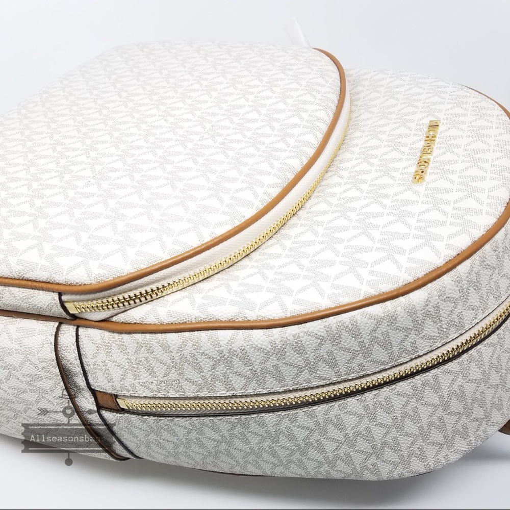 Michael Kors Large Abbey Vanilla Backpack Acorn - Picture 2 of 7